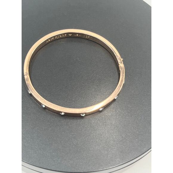 Kate Spade NY Set in Stone Metal  Crystal Hinged Bangle Bracelet - Picture 5 of 14